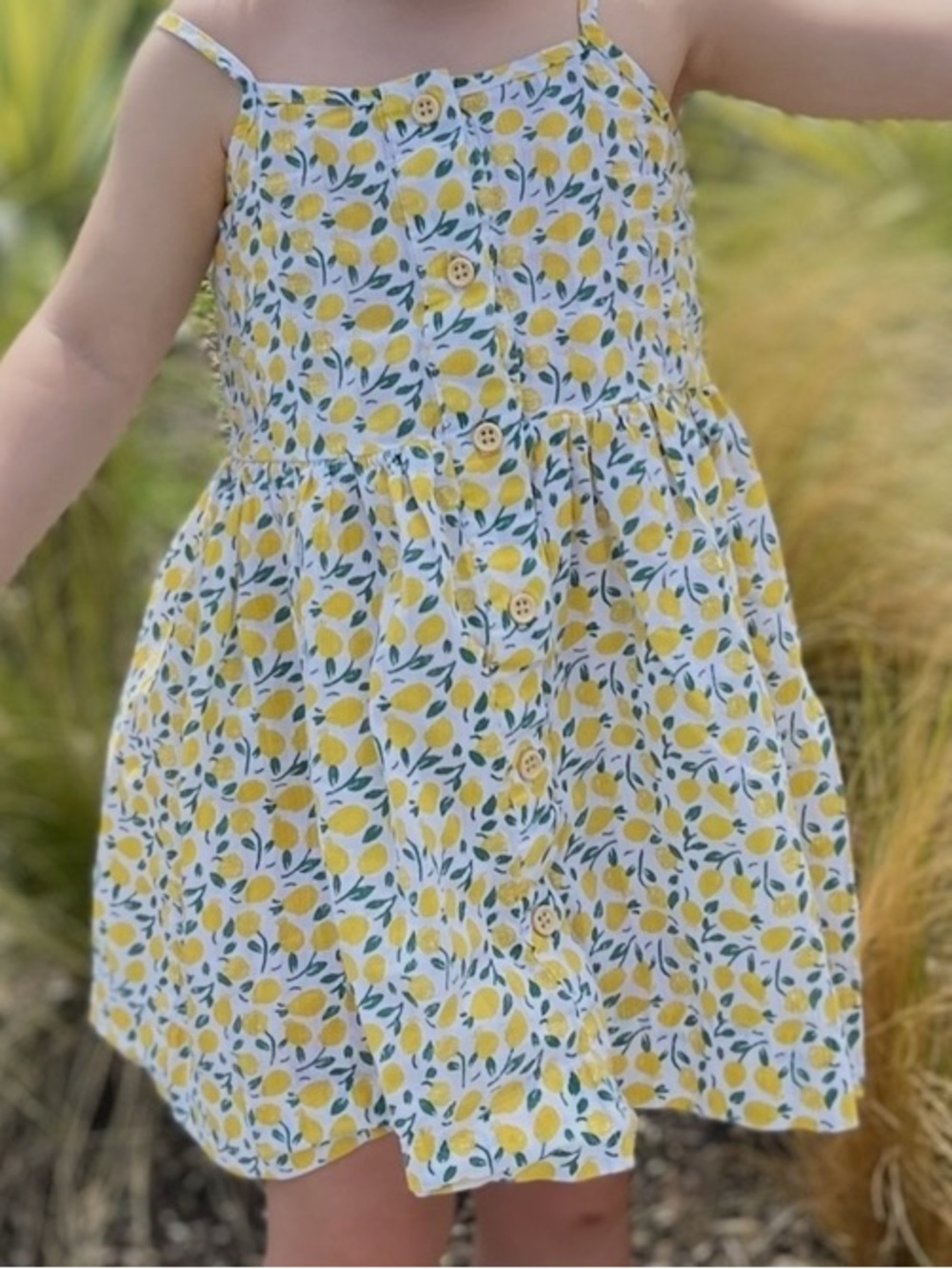 Charming Yellow Floral Kids Dress